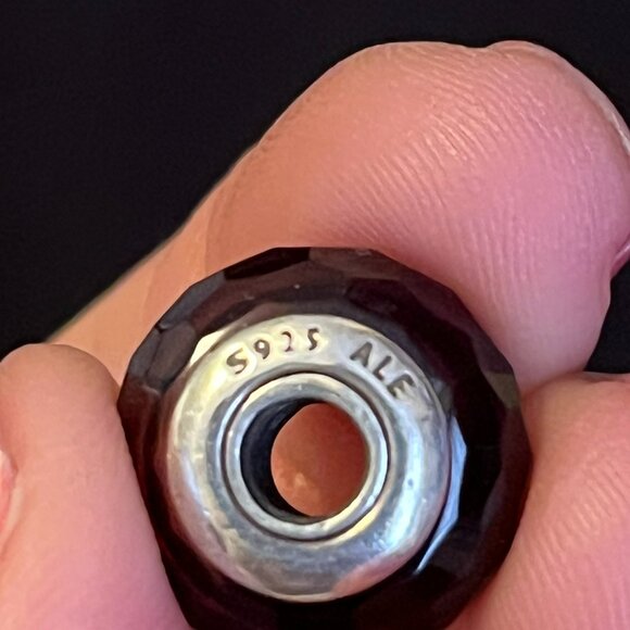 Pandora Black Fascinating Faceted Murano Glass Charm – ALE S925 - Picture 7 of 7